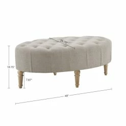 Promo 🥰 Clara Accent Ottoman By Martha Stewart Linen 🌟 -Martha Stewart Sales unnamed file 324
