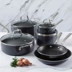 Deals 😉 Martha Stewart 10 Piece Aluminum Nonstick Enamel Cookware Set In Gray With Lids 💯 -Martha Stewart Sales unnamed file 3272