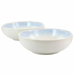 Best deal 🥰 Martha Stewart Blue Rim 2Piece 10in Stoneware Serving Bowl Set In Blue 🧨
