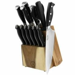 Top 10 🛒 Martha Stewart Stainless Steel 14 Pc Cutlery And Knife Block Set Black - 14 Pc ✔️