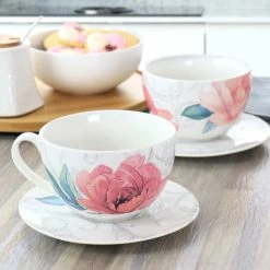 Deals 🥰 Martha Stewart 12 Piece Ceramic Flora 18oz Cup And Saucer Set In White ❤️ -Martha Stewart Sales unnamed file 3373