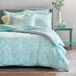 Outlet ⌛ Martha Stewart Everyday Anna Pailsey And Stripe 3 Piece Comforter Set 🔥