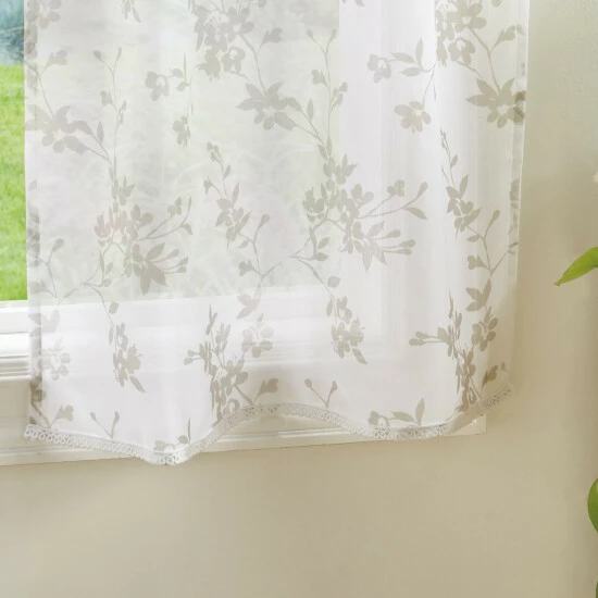 Cheap 😍 Martha Stewart Bellefield Floral Sheer Curtain Tier And Valance Set Aqua 🥰 7 Cheap 😍 Martha Stewart Bellefield Floral Sheer Curtain Tier And Valance Set Aqua 🥰 - Image 7