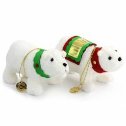 Hot Sale 👍 Martha Stewart Holiday Plush Animals 4 Piece Ornament Set In White ⭐ -Martha Stewart Sales unnamed file 3481