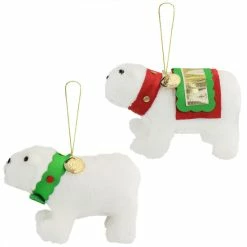 Hot Sale 👍 Martha Stewart Holiday Plush Animals 4 Piece Ornament Set In White ⭐ -Martha Stewart Sales unnamed file 3482