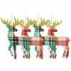 Promo 🎁 Martha Stewart Holiday Reindeer Ornament 4 Piece Set In Red And Green 🔔