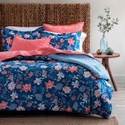 Budget 🔔 Martha Stewart Everyday Floral And Check Print 3 Piece Comforter Set 💯