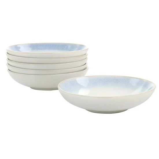 Discount ๐ฏ Martha Stewart Blue Rim 8.25 Inch 6 Piece Stoneware Dinner Bowl Set ๐ 1 Discount ๐ฏ Martha Stewart Blue Rim 8.25 Inch 6 Piece Stoneware Dinner Bowl Set ๐