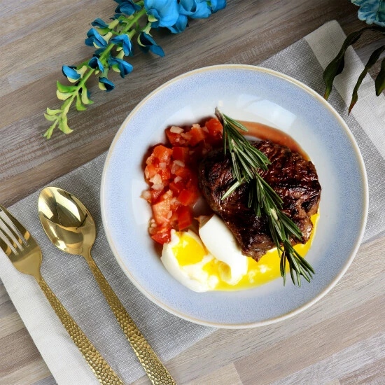 Discount ๐ฏ Martha Stewart Blue Rim 8.25 Inch 6 Piece Stoneware Dinner Bowl Set ๐ 5 Discount ๐ฏ Martha Stewart Blue Rim 8.25 Inch 6 Piece Stoneware Dinner Bowl Set ๐ - Image 5