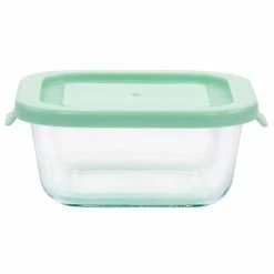Hot Sale 🛒 Martha Stewart 17.6oz Glass Food Storage Container With Lid In Mint 👍