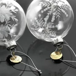 Best Pirce 🧨 Martha Stewart Holiday Glass Ball 4 Piece Ornament Set In Clear ❤️ -Martha Stewart Sales unnamed file 3818