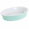 Brand new ✔️ Martha Stewart 13 Inch X 9.5 Inch Stoneware Oval Baker In Turquoise 👏