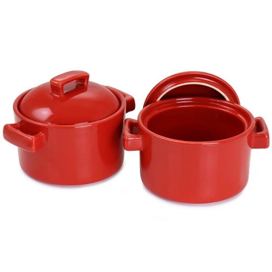 Cheap ๐ Martha Stewart 6 Inch Casserole And Lid 2 Piece Set In Red โญ 2 Cheap ๐ Martha Stewart 6 Inch Casserole And Lid 2 Piece Set In Red โญ - Image 2