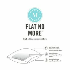 Flash Sale ✔️ Martha Stewart Flat No More Memory Foam Jumbo Pillow Set Of 2 ❤️ -Martha Stewart Sales unnamed file 3935