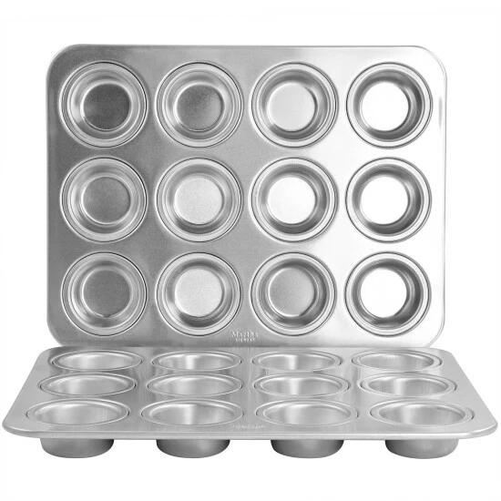 Best Sale 𧨠Martha Stewart 2 Piece Aluminum 12 Cup Muffin Pan Set In Silver π₯° 1 Best Sale 𧨠Martha Stewart 2 Piece Aluminum 12 Cup Muffin Pan Set In Silver π₯°