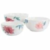 Best reviews of 🎉 Martha Stewart 3 Piece Fine Ceramic Floral Bowl Set In White 🔔