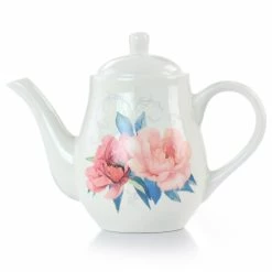 Cheap 🎁 Martha Stewart 1.4 Quart Floral Ceramic Tea Pot In White 😀 -Martha Stewart Sales unnamed file 4262