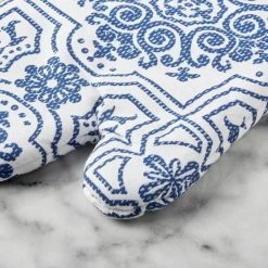 Flash Sale 💯 Martha Stewart Stripe Medallion Oven Mitt Set, Blue, 2 Piece - 7"x13" ✔️ -Martha Stewart Sales unnamed file 4295