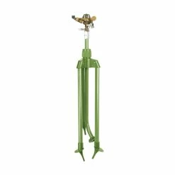 Deals 🤩 Martha Stewart Heavy-Duty Brass Impulse Sprinkler With Metal Tripod 1390 Sq Ft Max Coverage Extends Up To 39-in - 1390 Sq Ft 🥰