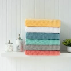 Deals 👍 Martha Stewart Everyday Textured Bath Towel 6 Piece Set Green Blue 🎁 -Martha Stewart Sales unnamed file 438