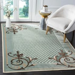 Hot Sale ⌛ Martha Stewart By SAFAVIEH Handmade Scrollwork Viscose Rug Cream 🎁