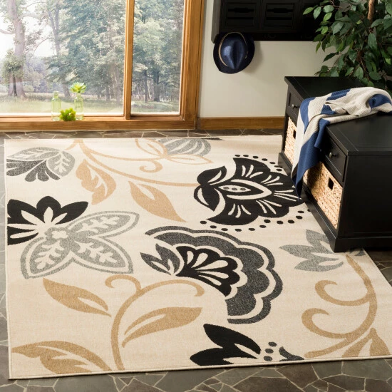 Coupon 🤩 Martha Stewart By SAFAVIEH Petaluma Floral Indoor/ Outdoor Waterproof Rug Silhouette 🥰 1 Coupon 🤩 Martha Stewart By SAFAVIEH Petaluma Floral Indoor/ Outdoor Waterproof Rug Silhouette 🥰
