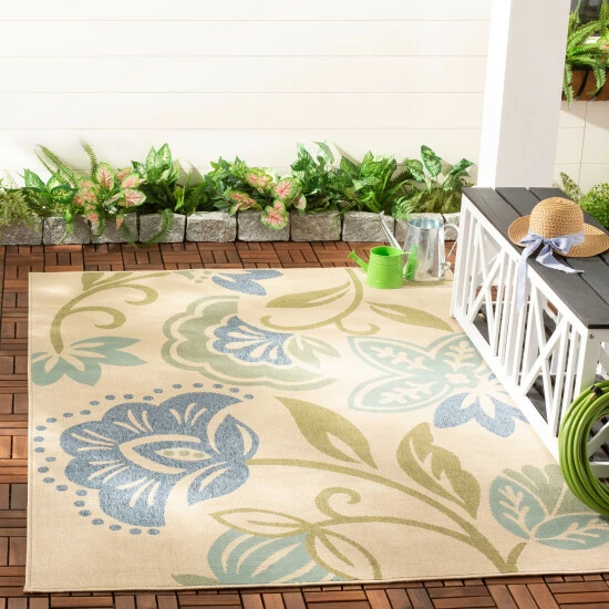 Coupon 🤩 Martha Stewart By SAFAVIEH Petaluma Floral Indoor/ Outdoor Waterproof Rug Silhouette 🥰 2 Coupon 🤩 Martha Stewart By SAFAVIEH Petaluma Floral Indoor/ Outdoor Waterproof Rug Silhouette 🥰 - Image 2