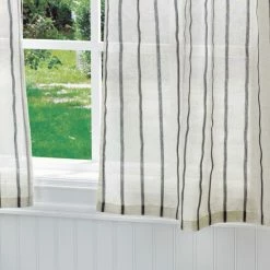 Flash Sale 🎉 Martha Stewart Laguna Stripe 3-piece Curtain Tier And Valance Set Navy ⌛ -Martha Stewart Sales unnamed file 606