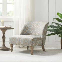 Buy 😍 Martha Stewart Maribelle Beige/Blue Accent Chair 👍