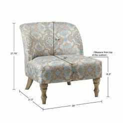 Buy 😍 Martha Stewart Maribelle Beige/Blue Accent Chair 👍 -Martha Stewart Sales unnamed file 634