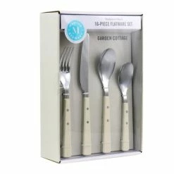 Deals 🎉 Martha Stewart Garden Cottage 16 Piece Stainless Steel Flatware Set 🛒