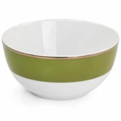 Best Pirce 🔔 Martha Stewart Gold Rimmed 12pc Fine Ceramic Dinnerware Set In Green 🔔 -Martha Stewart Sales unnamed file 653