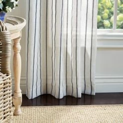 Best Pirce 😀 Martha Stewart Laguna Stripe Semi-Sheer Tie Tab Curtain Panel Pair ❤️ -Martha Stewart Sales unnamed file 660