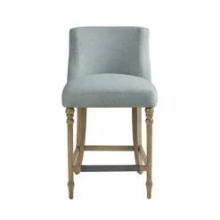 Budget ✔️ Martha Stewart Delaney Blue 25" Upholstered Counter Stool ⌛ -Martha Stewart Sales unnamed file 690