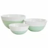 Deals 🎁 Martha Stewart 3 Piece Stoneware Duo-Tone Bowl Set In Mint And White - 3 Piece 🤩