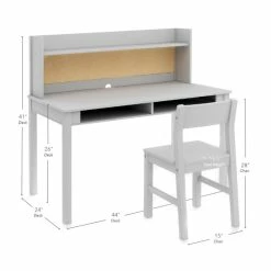 Wholesale 🎁 Martha Stewart Kid's Desk With Hutch And Chair Grey ❤️ -Martha Stewart Sales unnamed file 7
