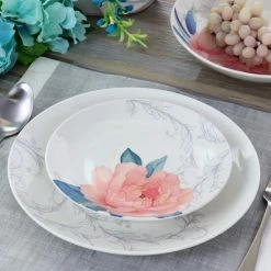 Wholesale 🧨 Martha Stewart 12 Piece Fine Ceramic Floral Dinnerware Set In White 🥰 -Martha Stewart Sales unnamed file 720