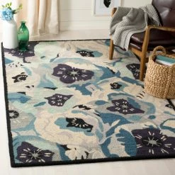 Buy ⭐ Martha Stewart By SAFAVIEH Poppy Wool Rug Blue ⭐ -Martha Stewart Sales unnamed file 766