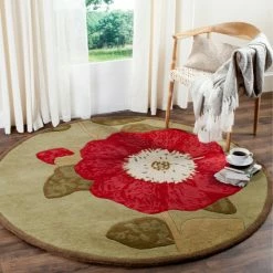 Cheapest 🎉 Martha Stewart By SAFAVIEH Pauliina Floral Wool Rug Dill 😉 -Martha Stewart Sales unnamed file 781