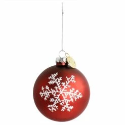 Budget 😍 Martha Stewart Holiday Snowflake Ball Ornament 4 Piece Set In Red 🌟 -Martha Stewart Sales unnamed file 797