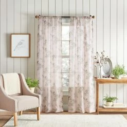 Buy 🎉 Martha Stewart Spring Meadow Curtain Panel 2PK - 37" X 84" Mint 😉