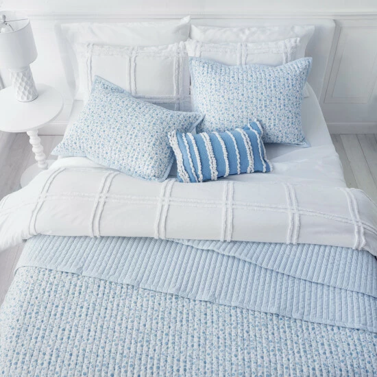 Coupon ๐ Martha Stewart Leigh Floral 3 Piece Quilt Set Blue ๐งจ 2 Coupon ๐ Martha Stewart Leigh Floral 3 Piece Quilt Set Blue ๐งจ - Image 2