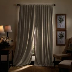 Best Sale 👏 Martha Stewart Lucca Velvet Blackout Back Tab Curtains - Panel Pair Or Valance Green 🧨 -Martha Stewart Sales unnamed file 94