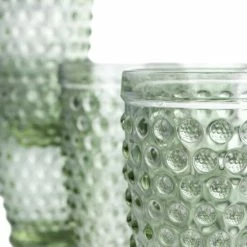 Budget ⌛ Martha Stewart 6 Piece Hobnail Handmade Glass Tumbler Set In Green ❤️ -Martha Stewart Sales unnamed file 978