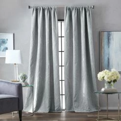 Best deal 🧨 Martha Stewart Milan Room Darkening Rod Pocket Single Curtain Panel Grey 🔔